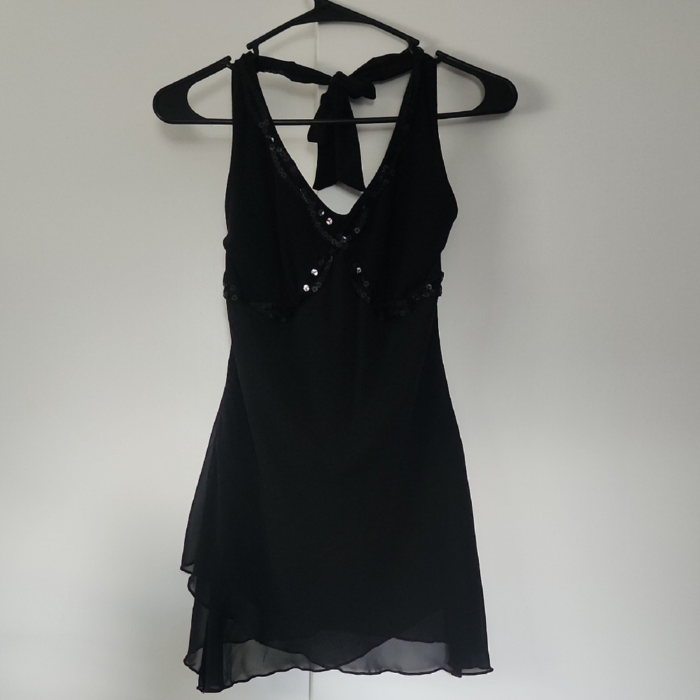 Studio Black Embellished Babydoll Halter Top